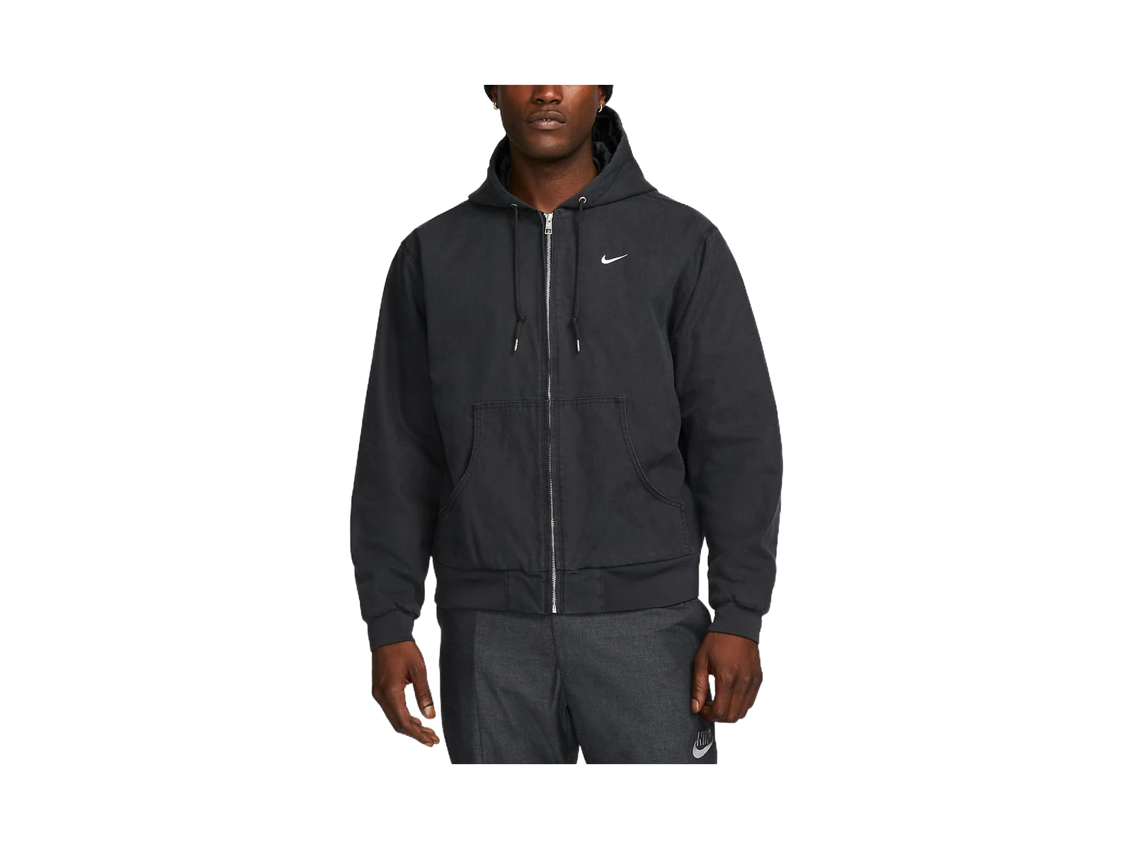 Nike Logo Print Zip-Up Hooded Jacket