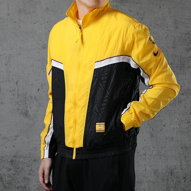 Nike Jackets Yellow Stand Collar