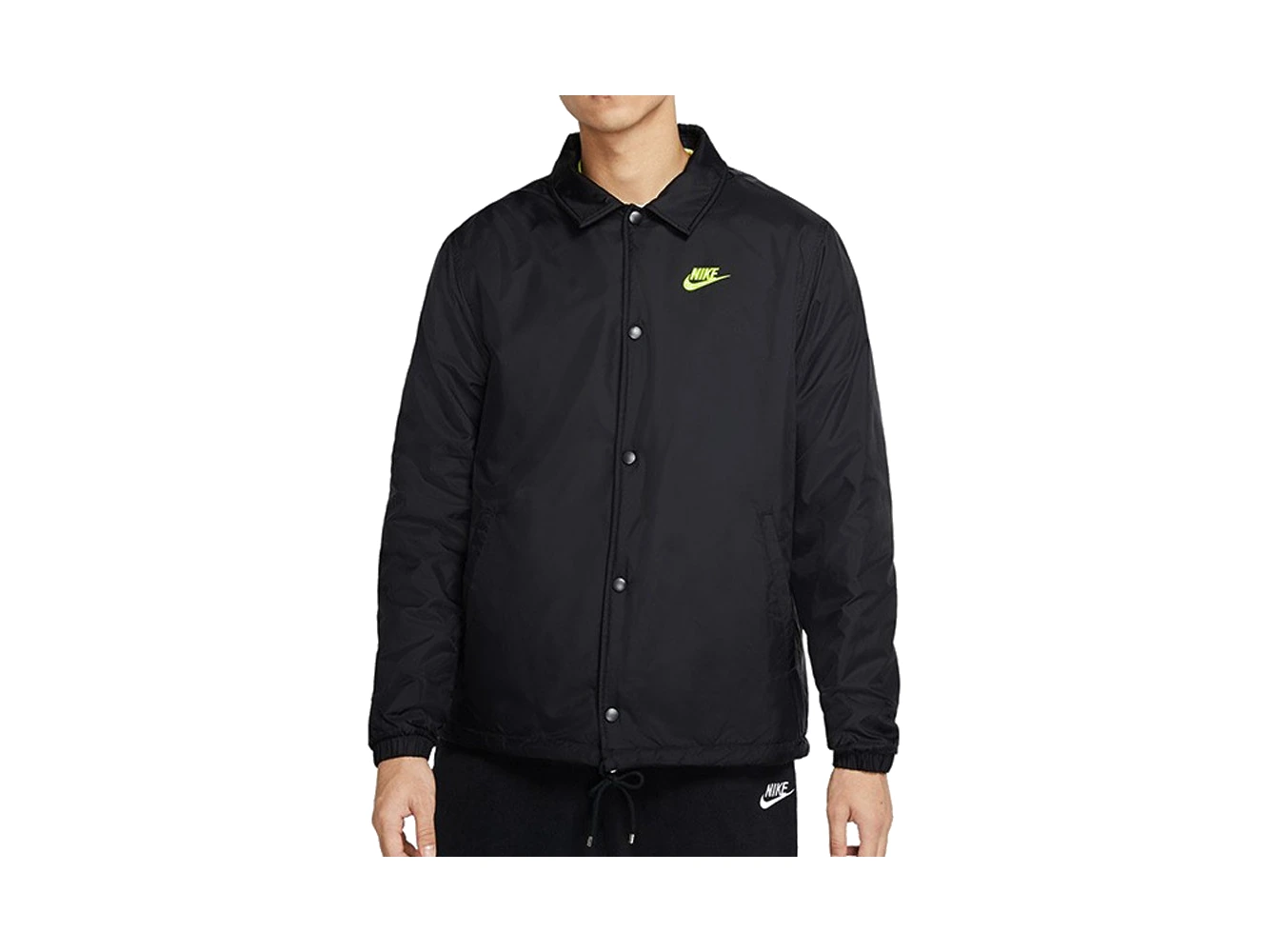 Nike Jackets Black Lapel Moderate