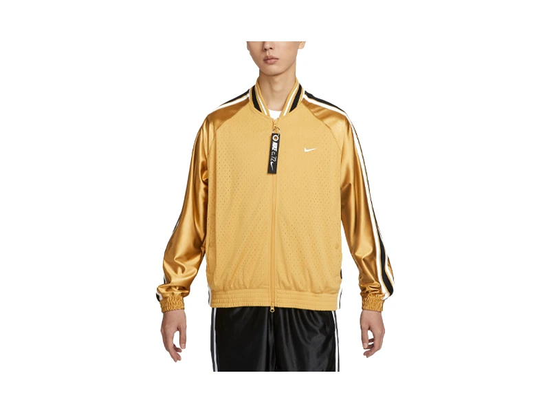 Nike Jackets Wheat Gold Baseball Collar