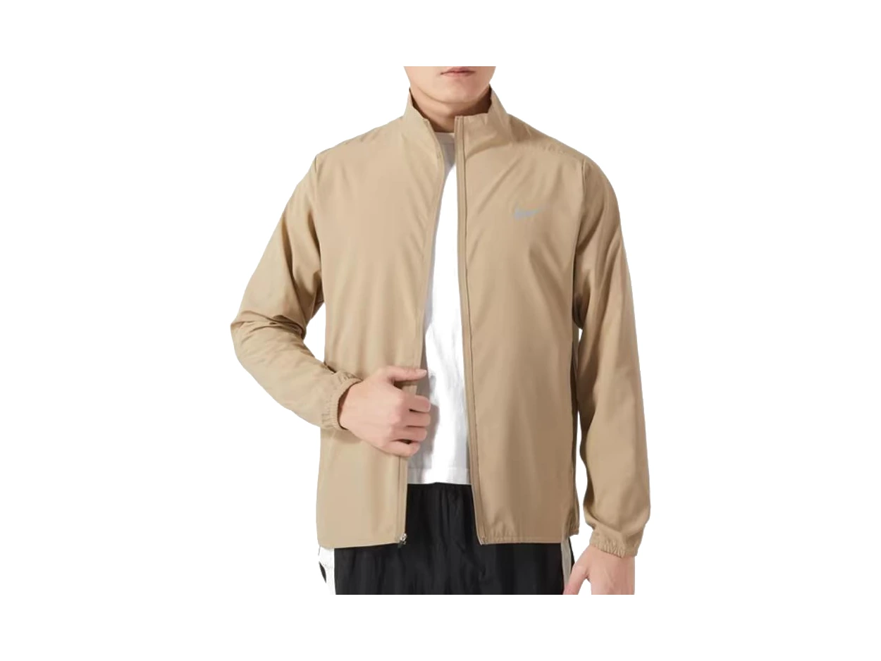 Nike Jackets Khaki Stand Collar Moderate