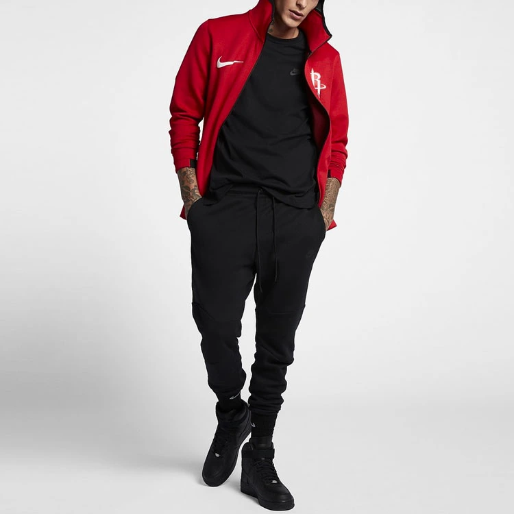 Nike Jackets Red Hooded (Non-detachable)