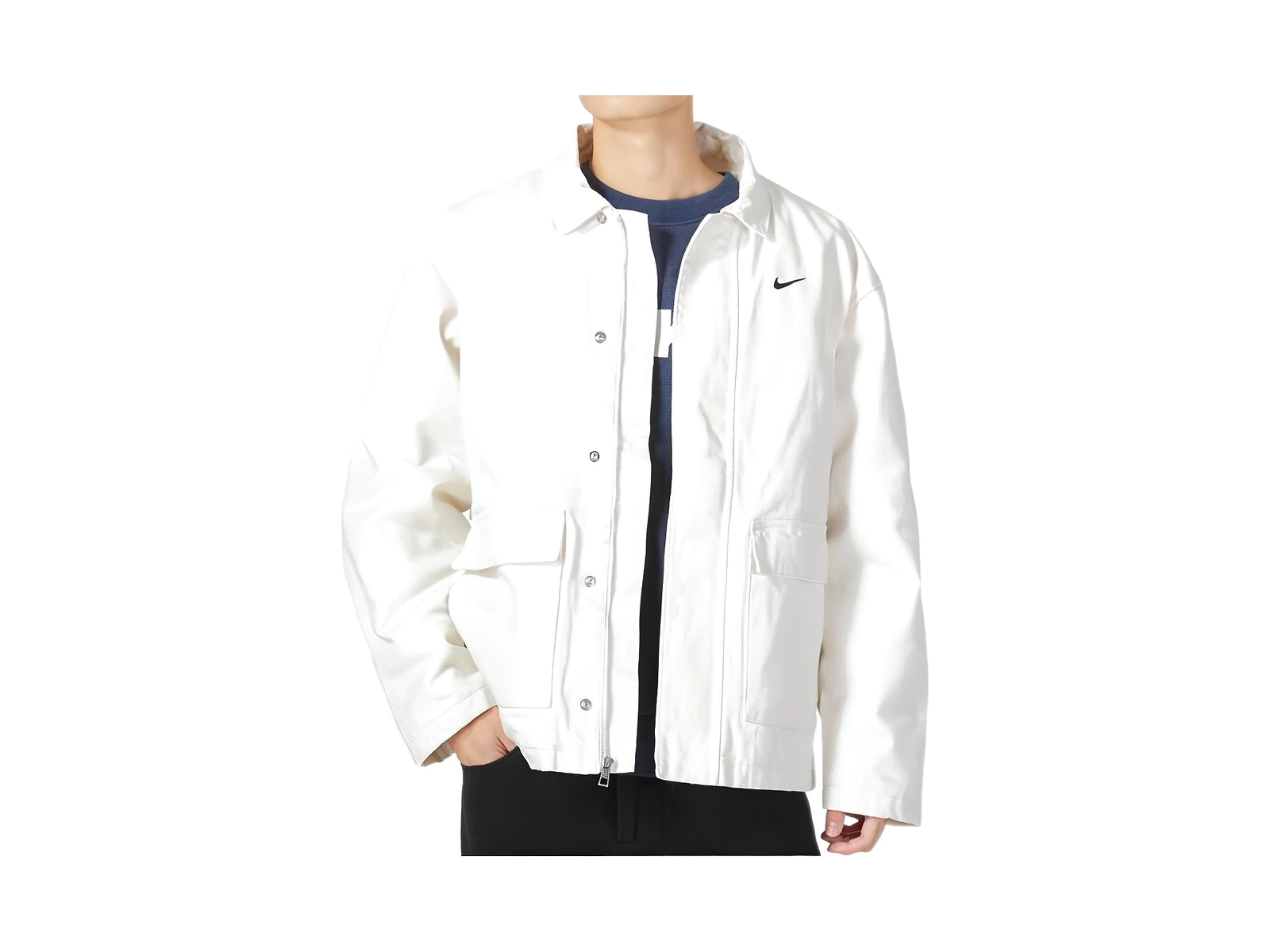 Nike Jackets White Lapel Moderate