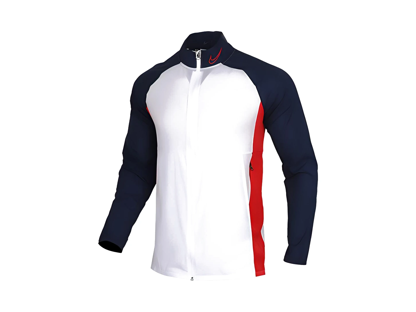 Nike Jackets Blue White Stand Collar