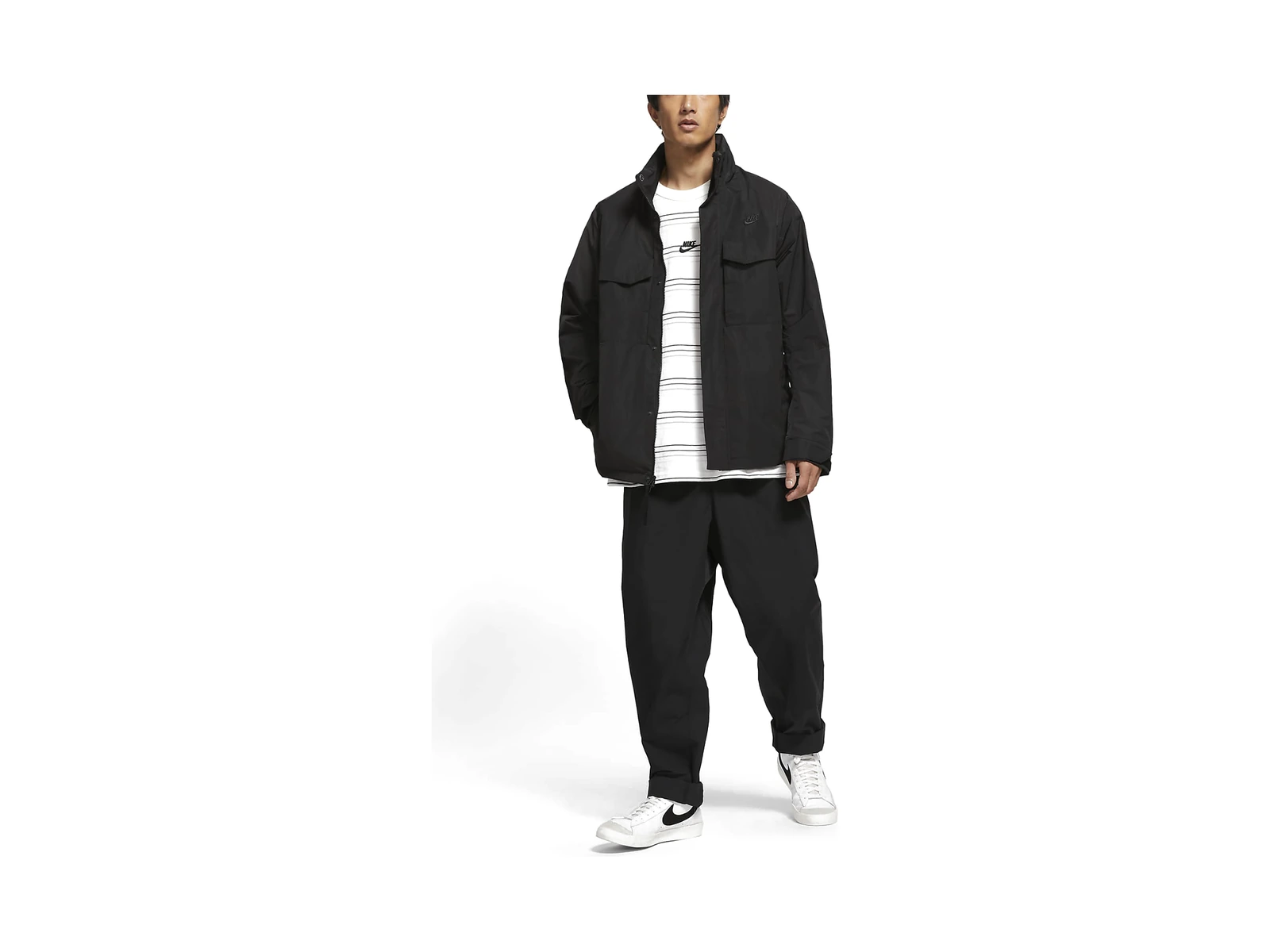 Nike Jackets Black Hooded (Detachable)