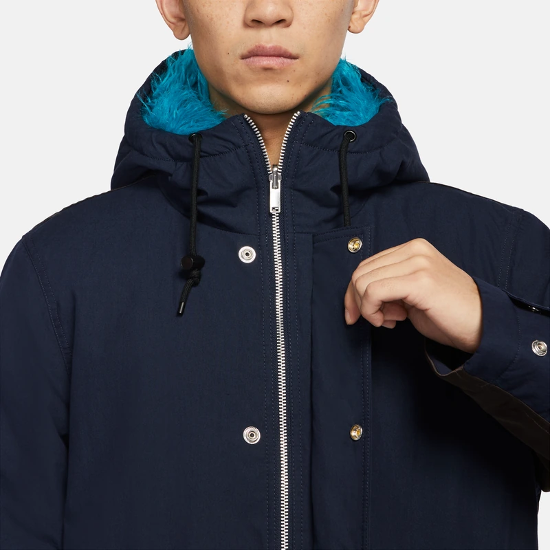 Nike Jackets Blue Hooded Thickened