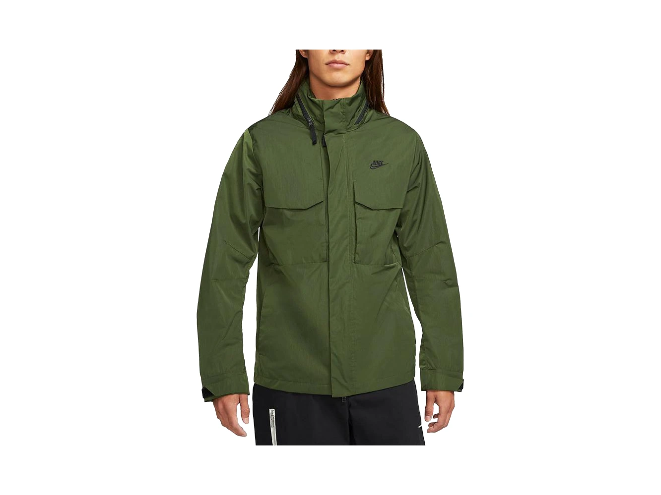 Nike Jackets Green Hooded