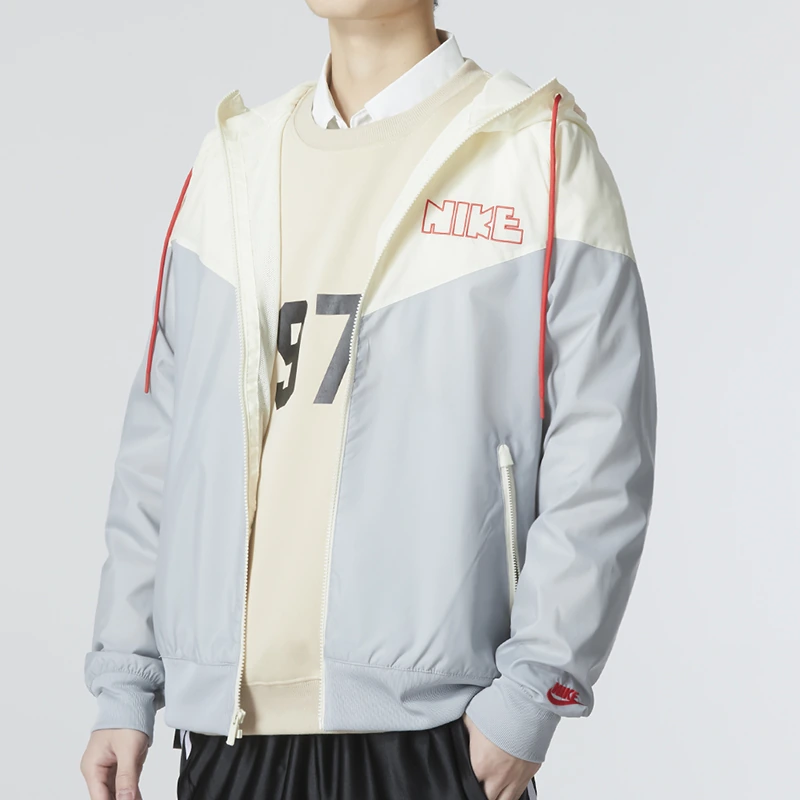 Nike Jackets Light Gray Hooded Moderate