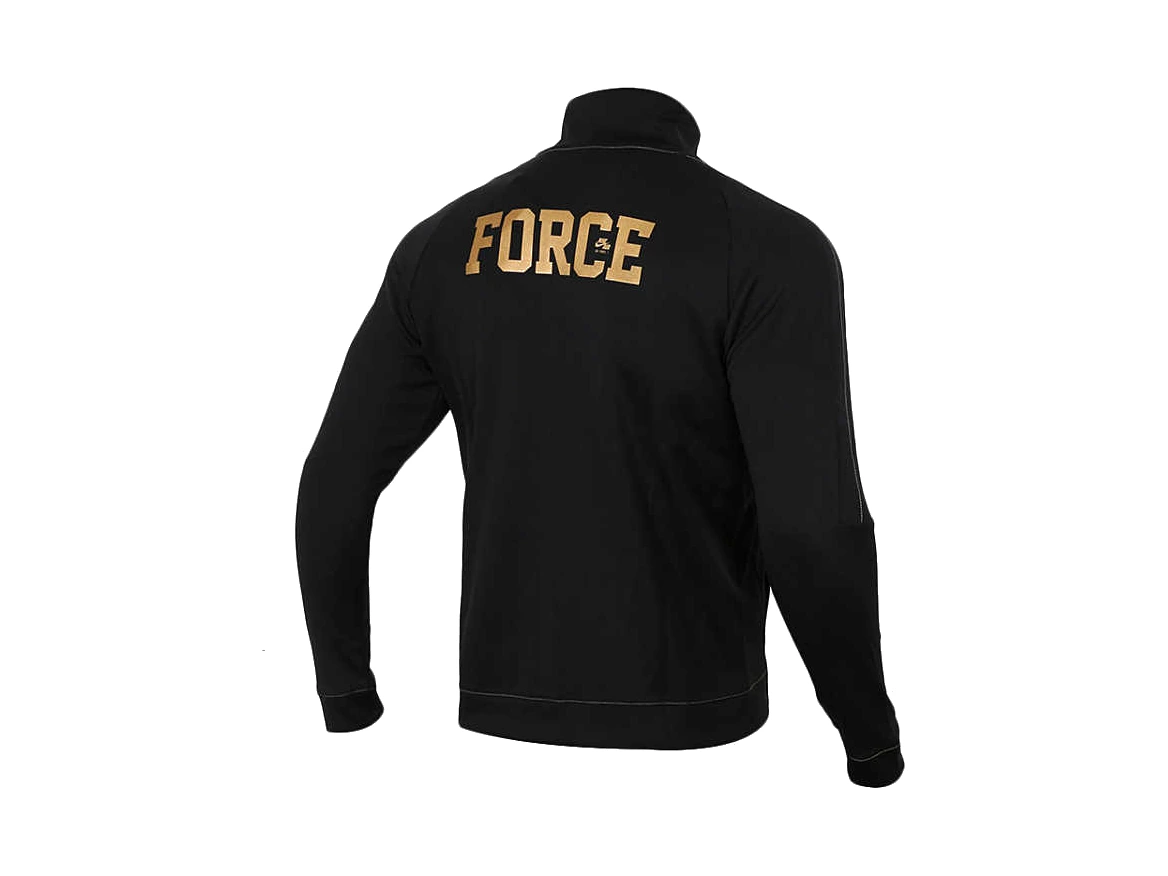 Nike Jackets Black Gold Stand Collar