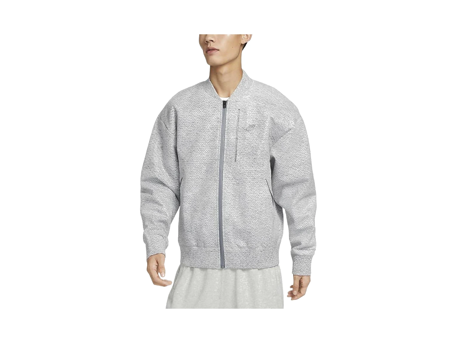 Nike Jackets Smoke Gray Baseball Collar