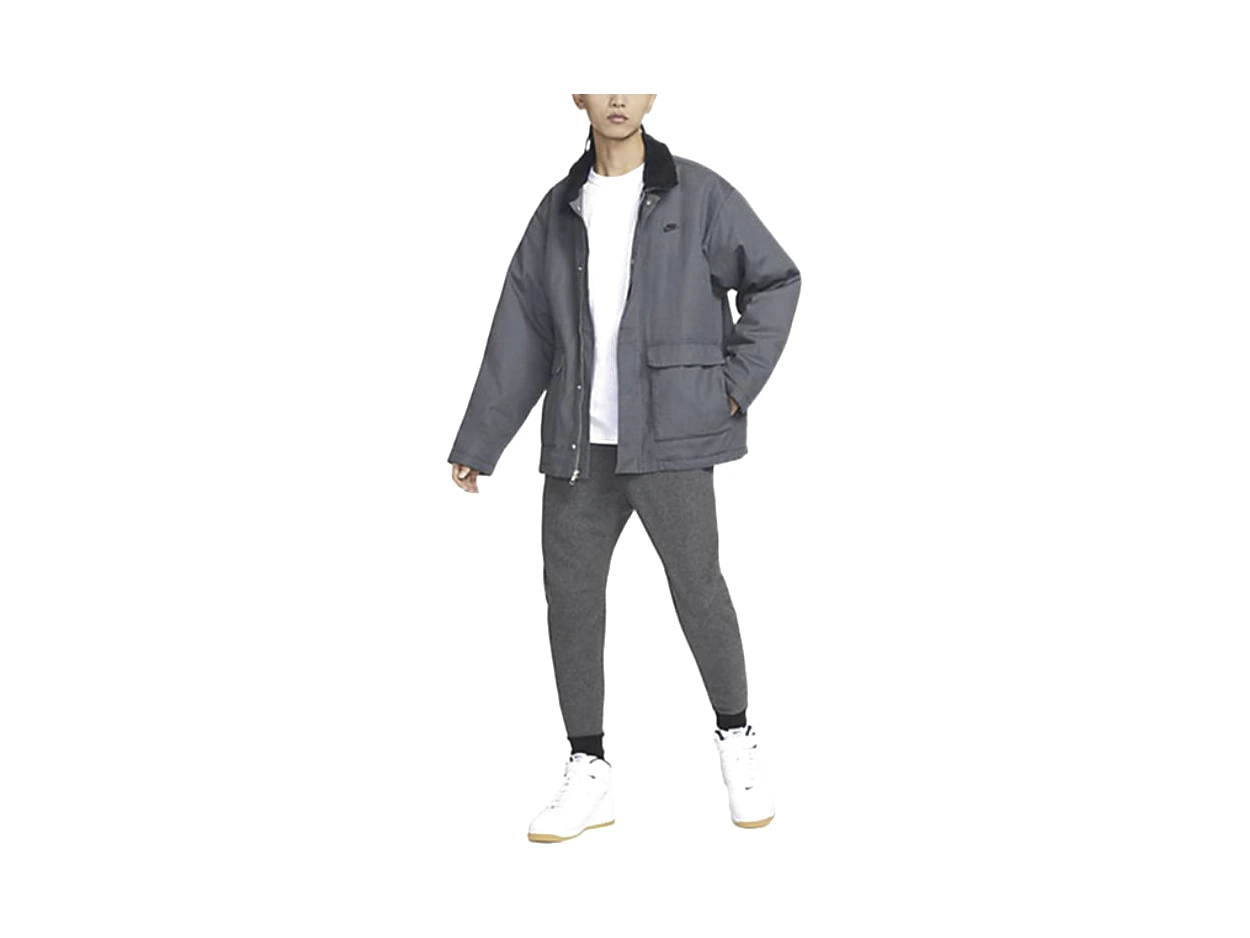Nike Jackets Gray Lapel Thickened Other