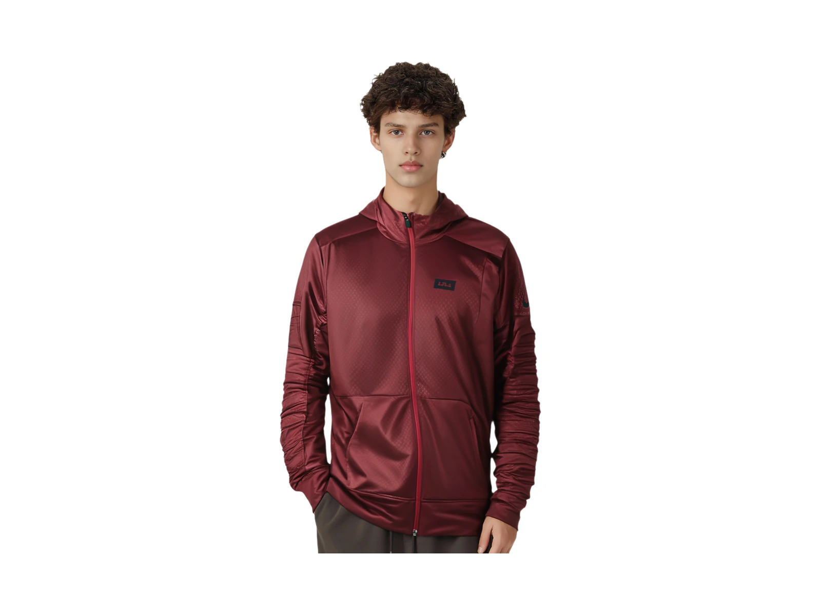 Nike Jackets Burgundy Hooded