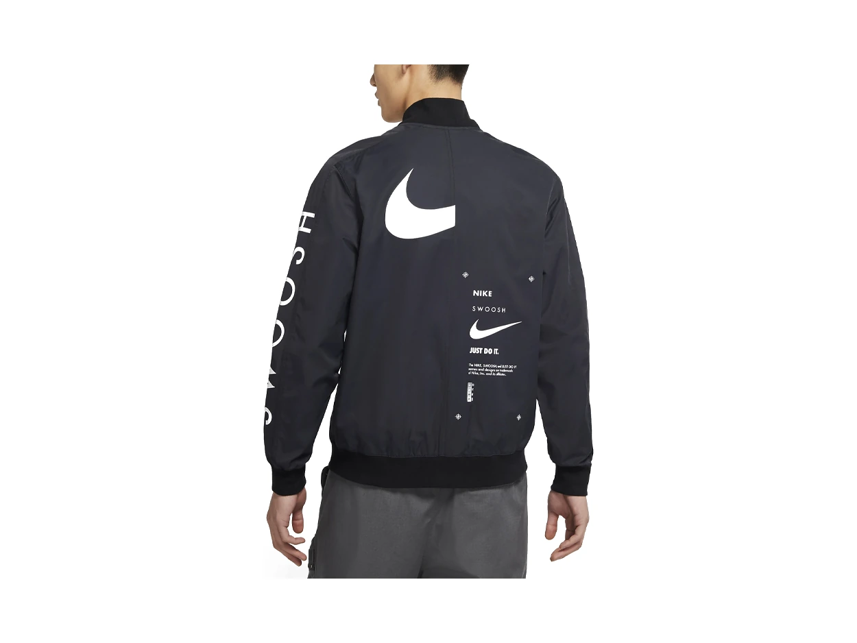 Nike Jackets Black Baseball Collar