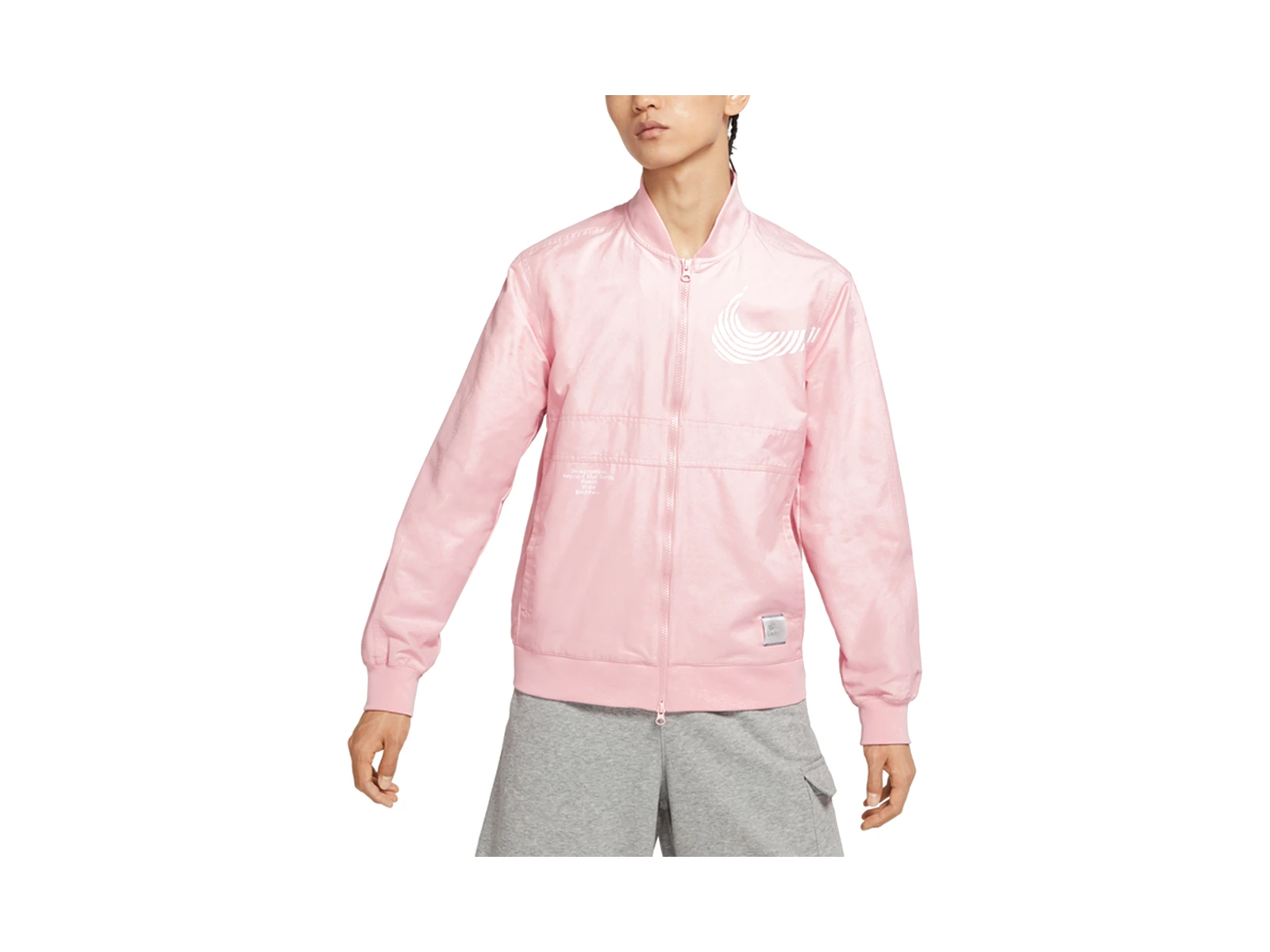 Nike Jackets Pink Baseball Collar