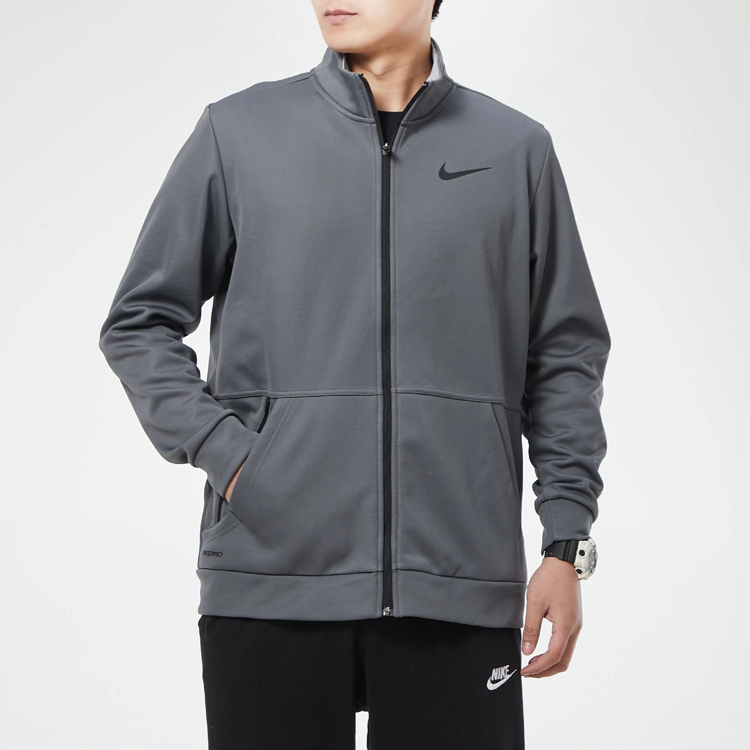 Nike Jackets Gray Stand Collar Moderate
