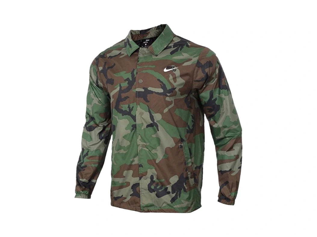 Nike Jackets Army Green Lapel Moderate