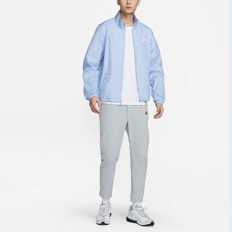 Nike Club Jackets Blue Stand Collar
