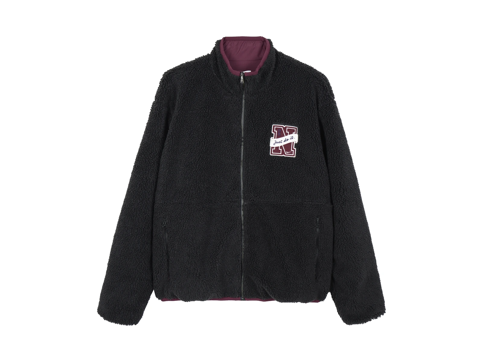 Nike Jackets Black Stand Collar Moderate