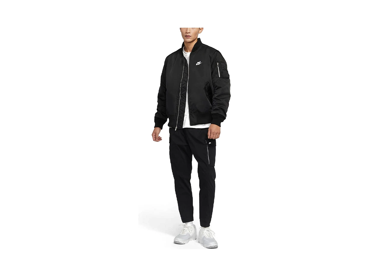Nike Jackets Black Baseball Collar