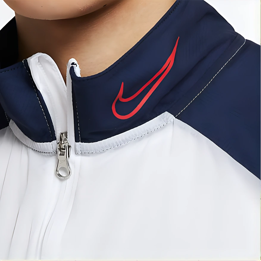 Nike Jackets Blue White Stand Collar