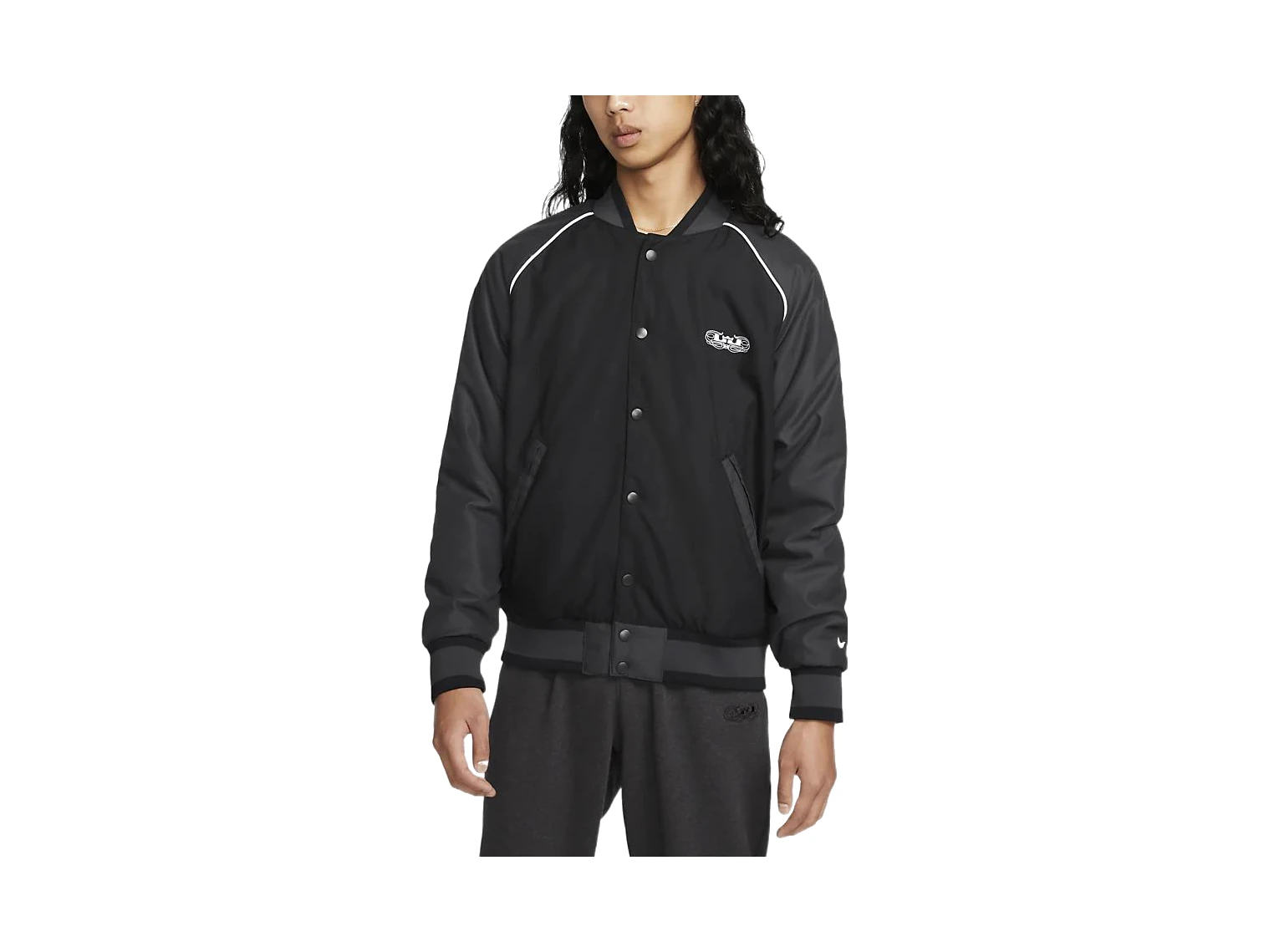 Nike Jackets Black Baseball Collar