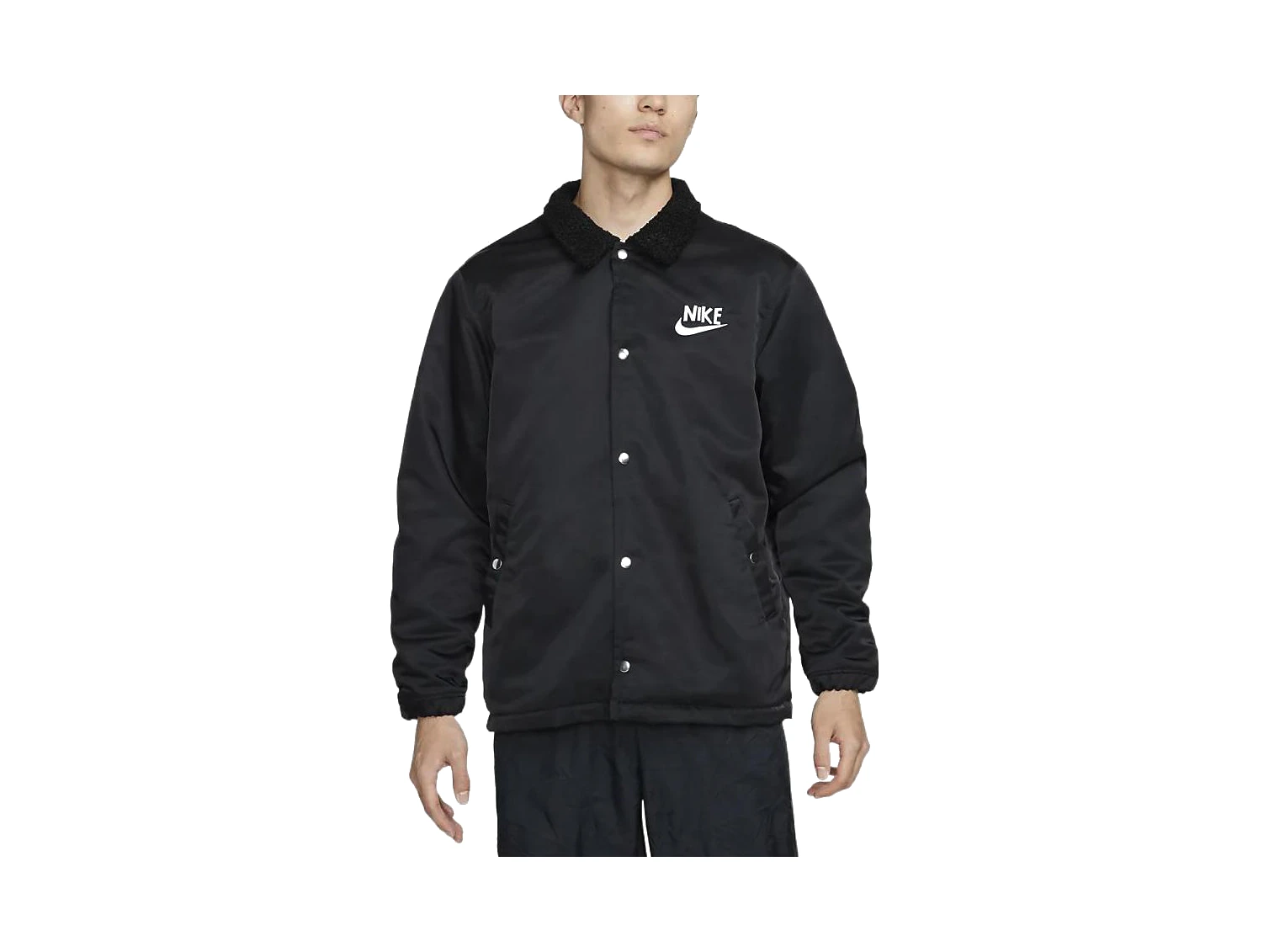 Nike Jackets Black Lapel Moderate