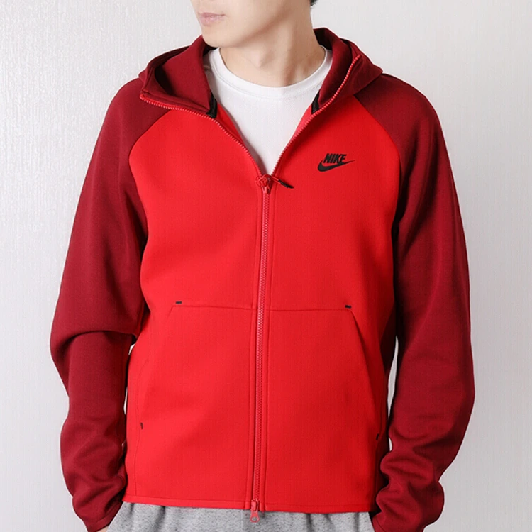 Nike Jackets Red Hooded (Non-detachable)