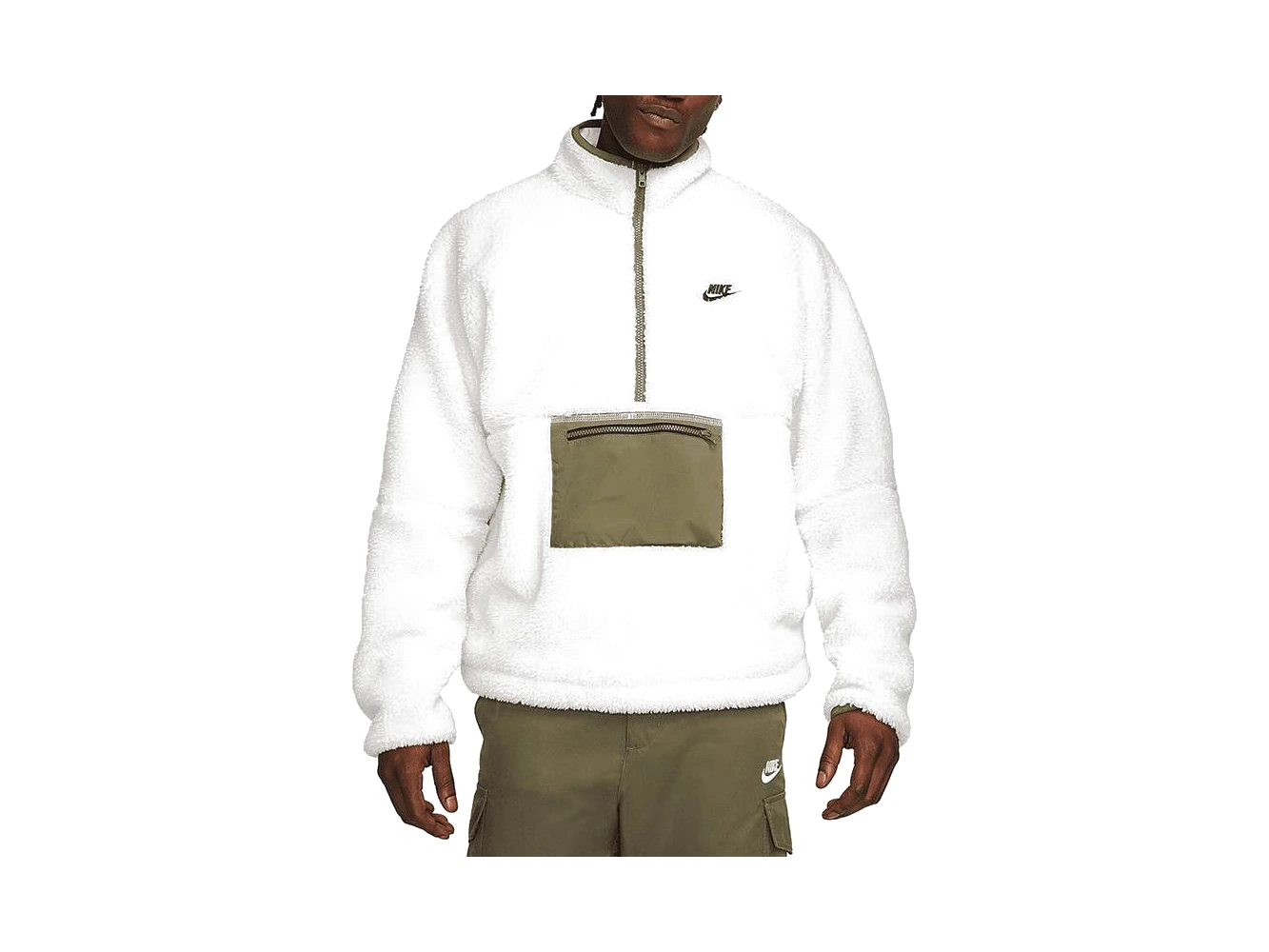 Nike Jackets White Stand Collar Moderate