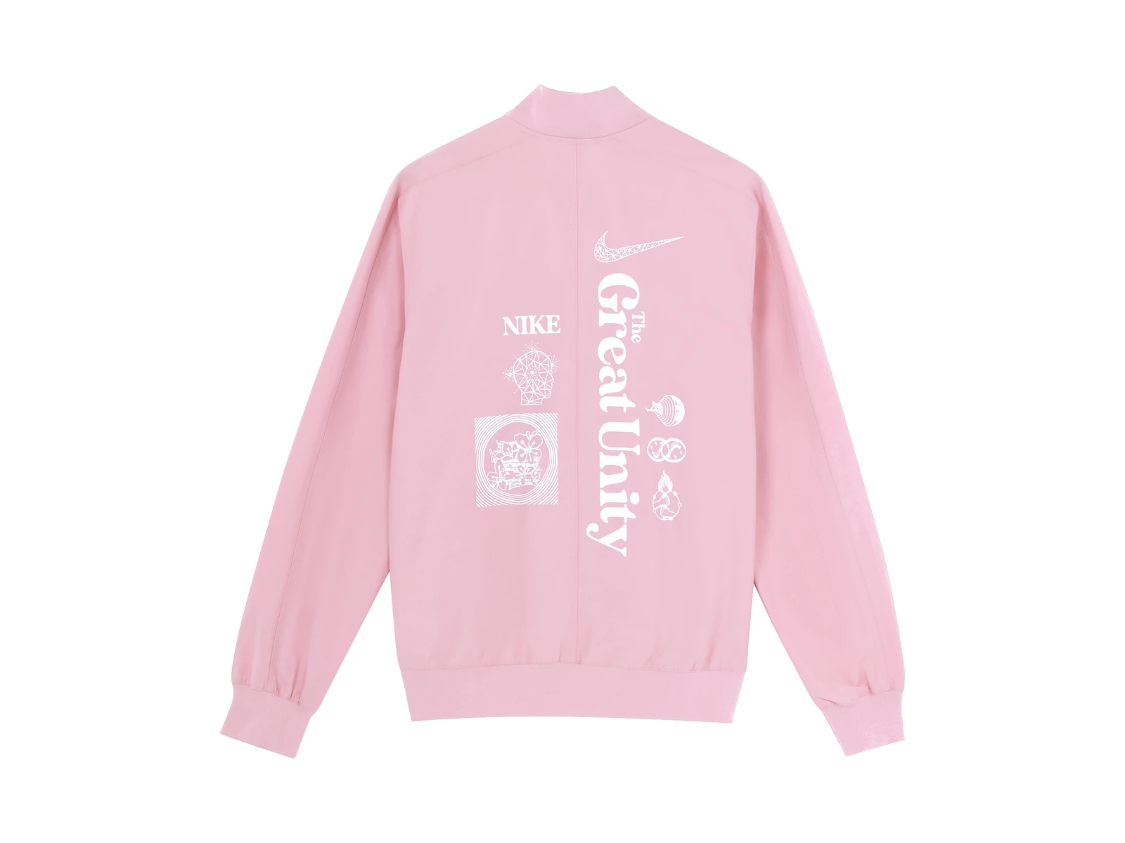 Nike Jackets Pink Baseball Collar