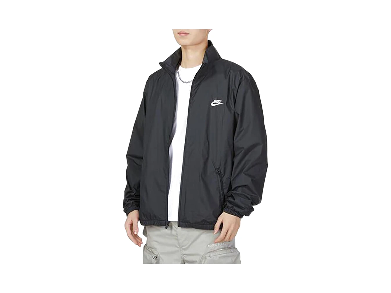 Nike Club Jackets Black Stand Collar