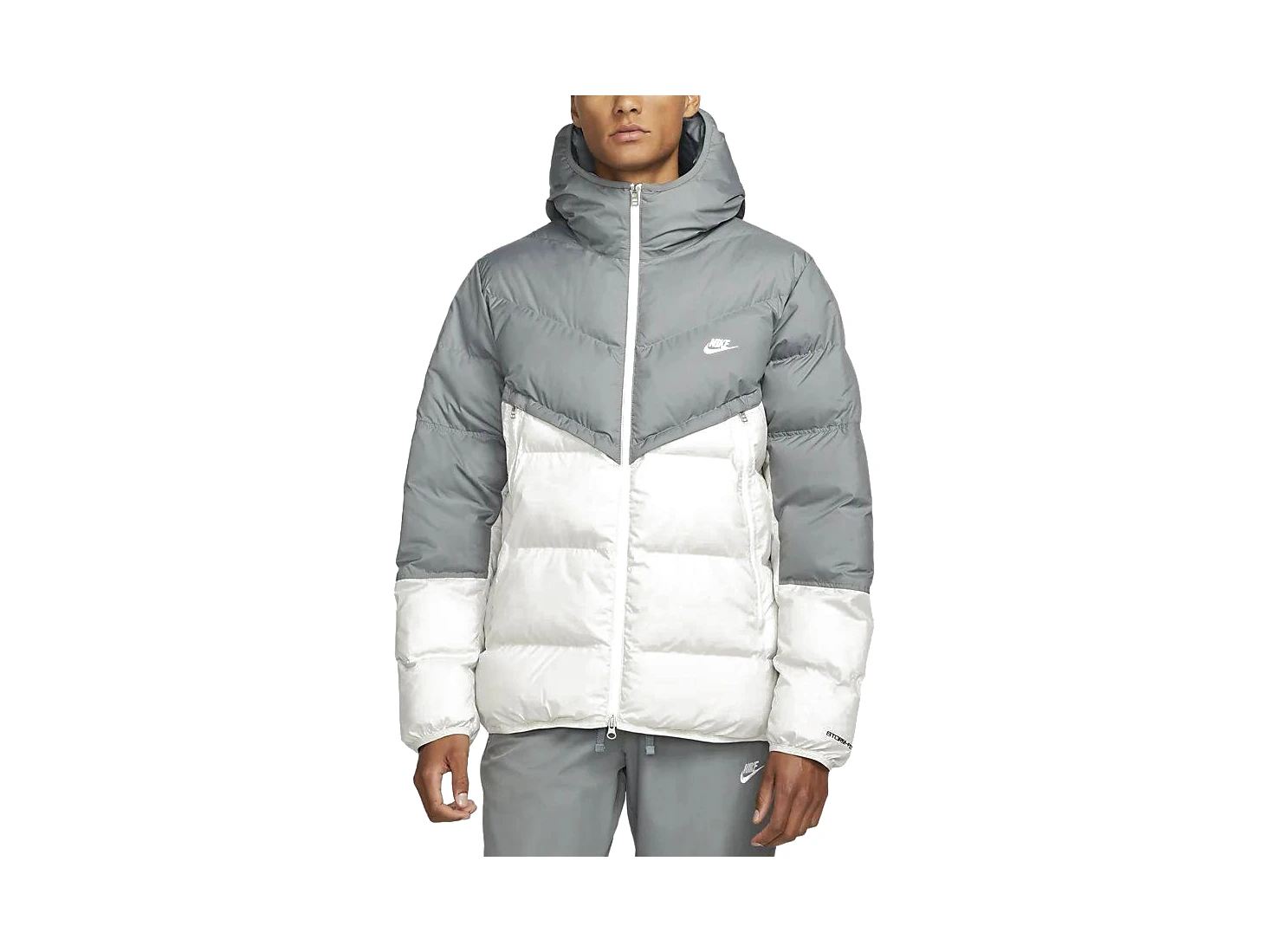 Nike Jackets Gray Hooded Thickened Other