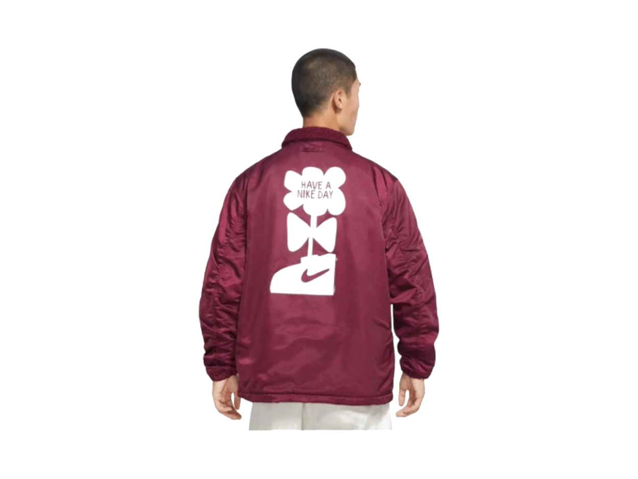 Nike Jackets Burgundy Lapel Moderate