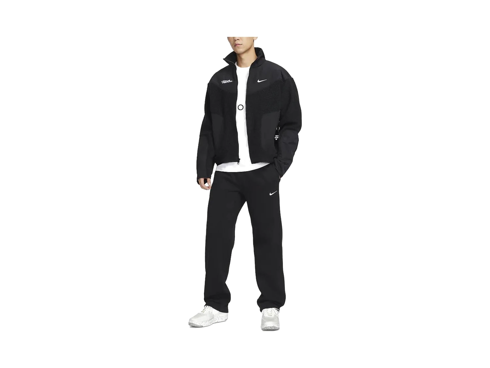 Nike Jackets Black Stand Collar Moderate