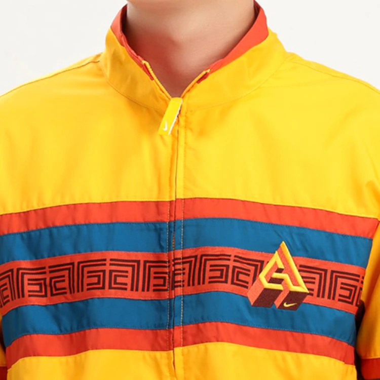 Nike Jackets Yellow Stand Collar