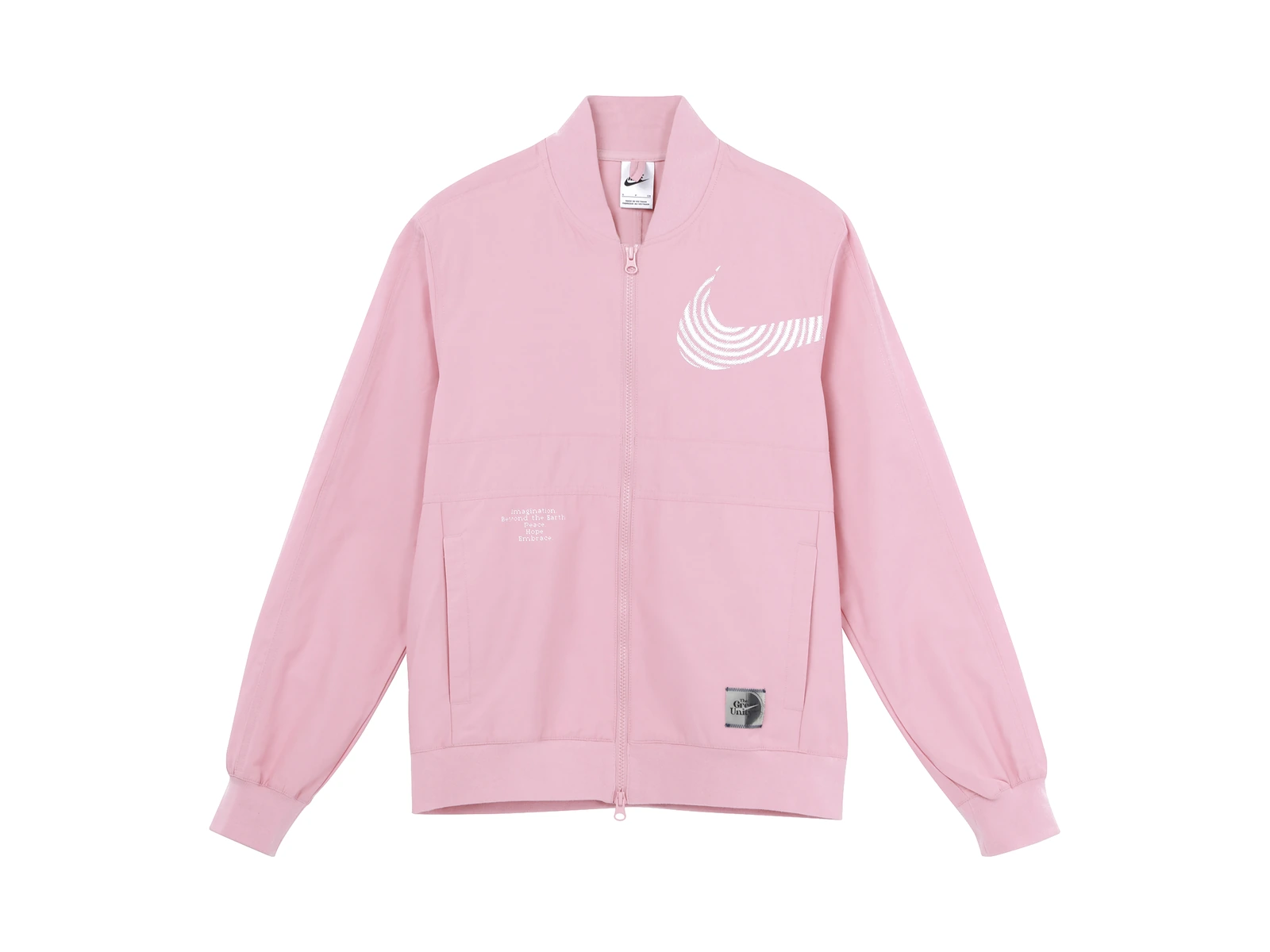 Nike Jackets Pink Baseball Collar
