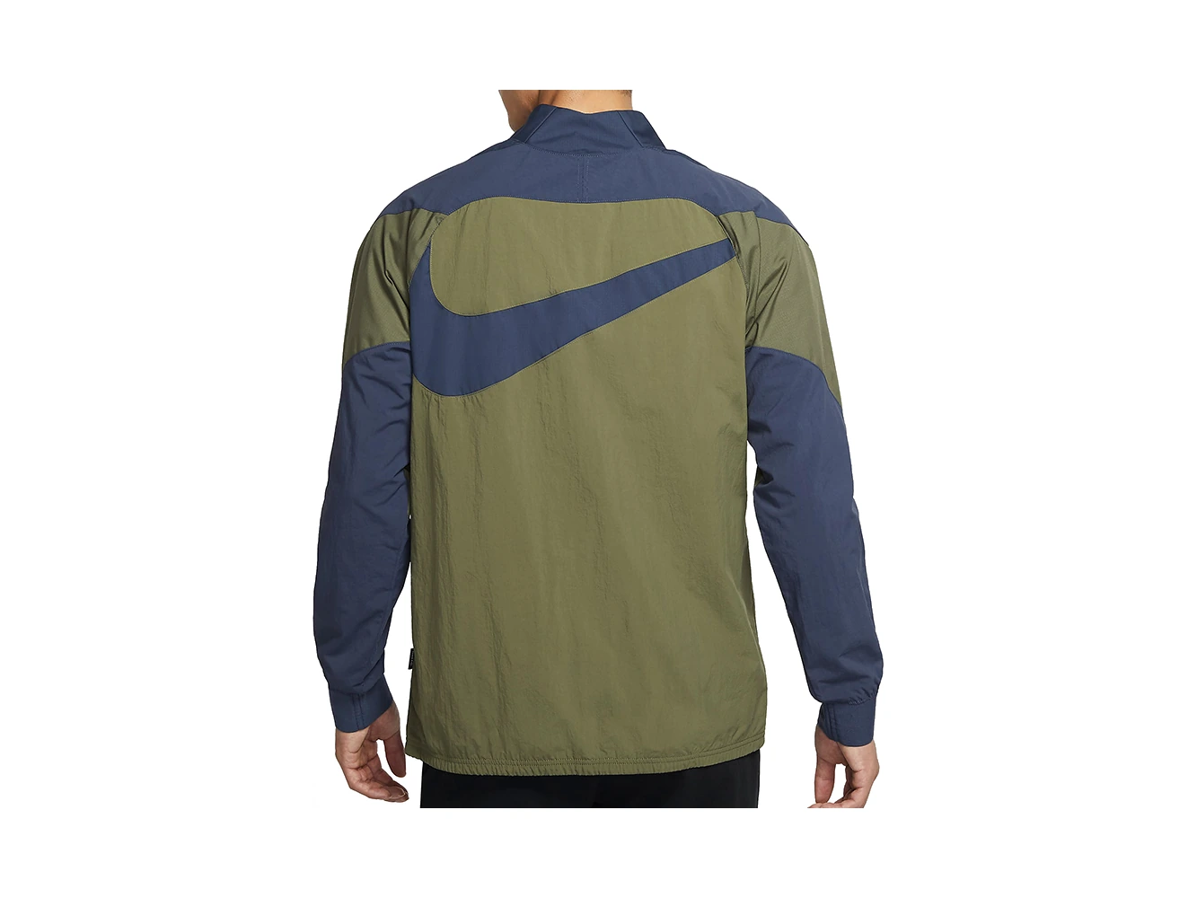 Nike Jackets Olive Green Stand Collar