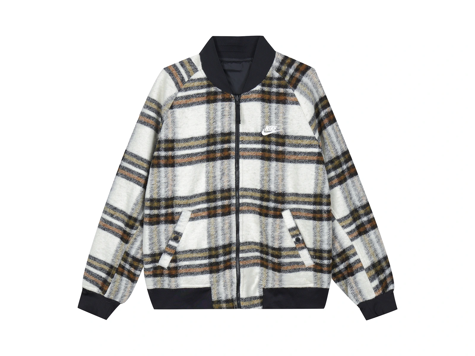 Nike Jackets Brown Baseball Collar