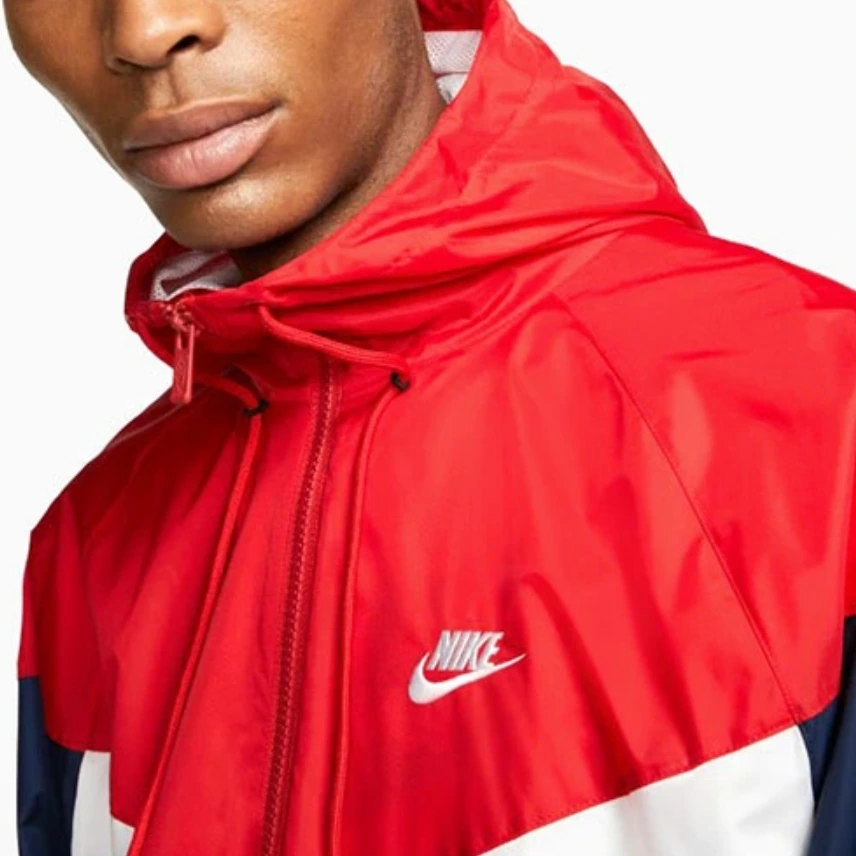 Nike Jackets Red White Hooded Moderate