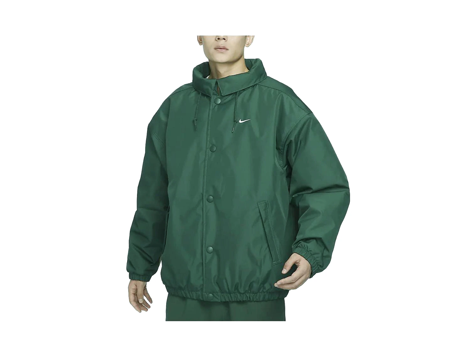 Nike Jackets Fir Green Stand Collar