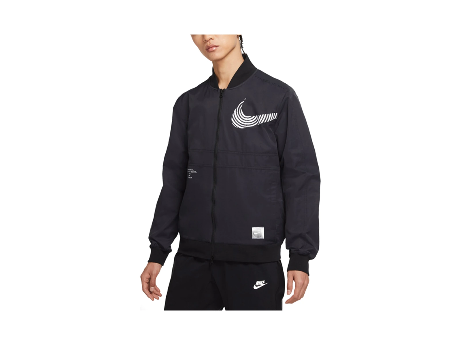 Nike Jackets Black Baseball Collar