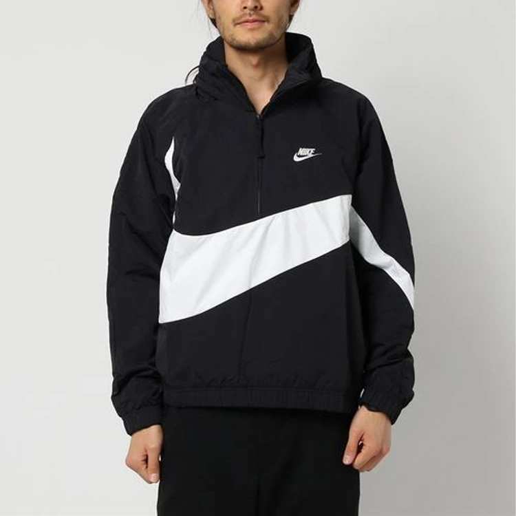 Nike Jackets Black Stand Collar Moderate