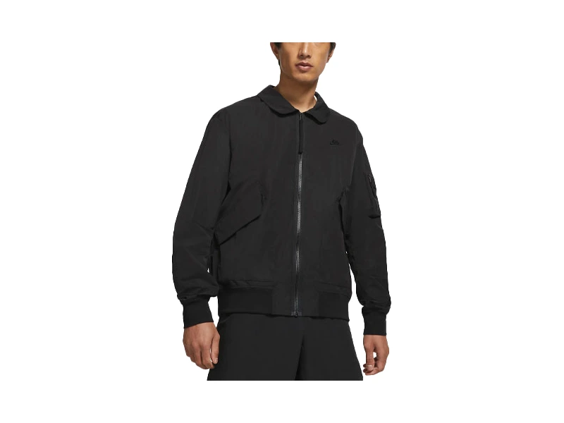 Nike Jackets Black Lapel Moderate
