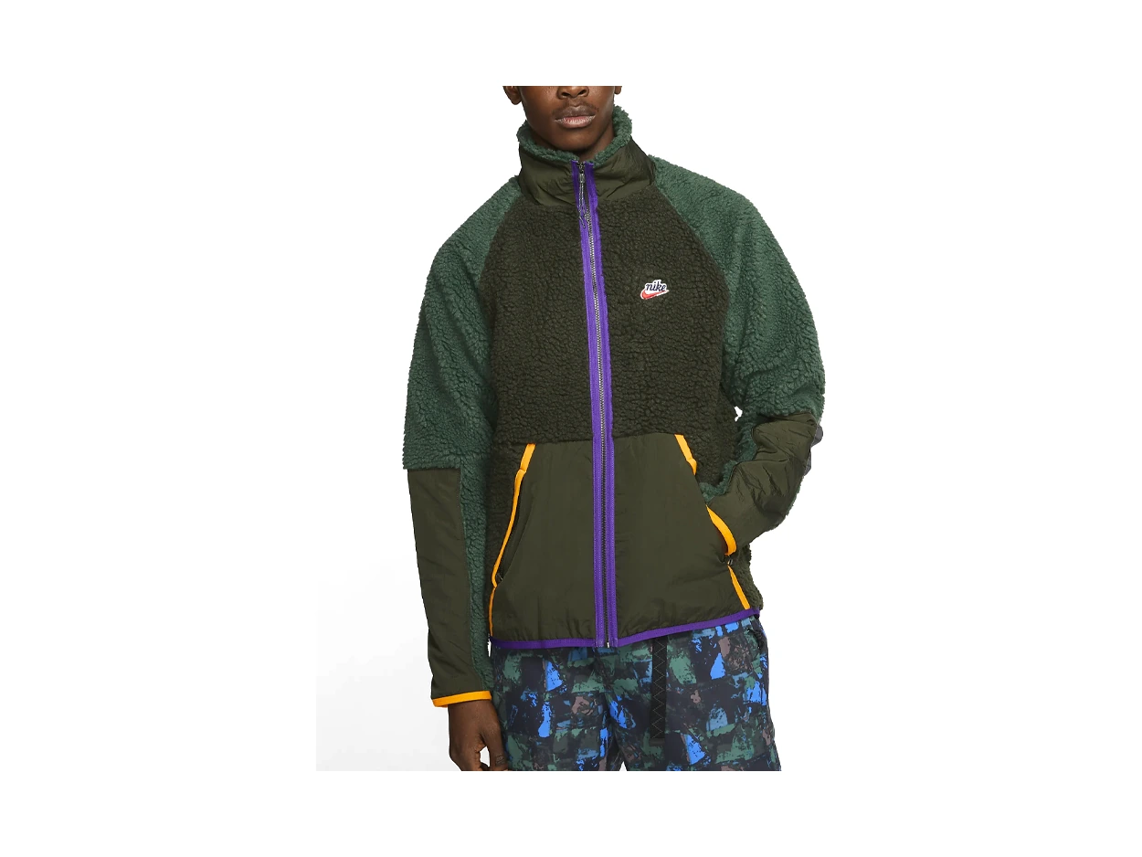 Nike Jackets Green Stand Collar Moderate