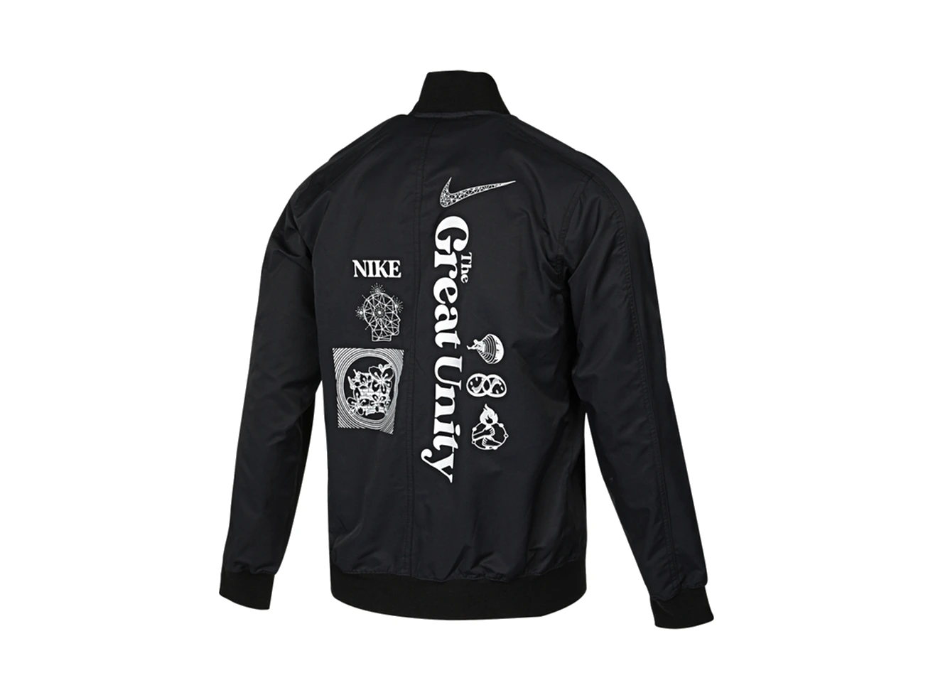 Nike Jackets Black Baseball Collar