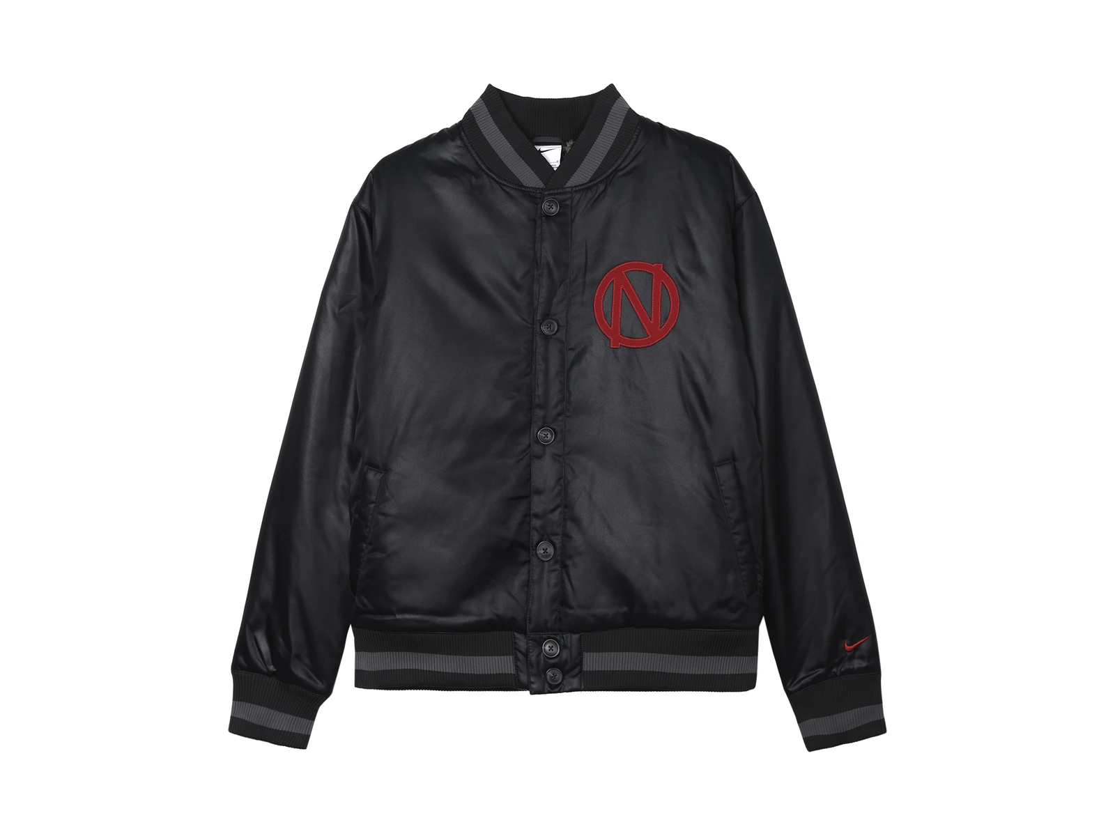 Nike Jackets Black Baseball Collar