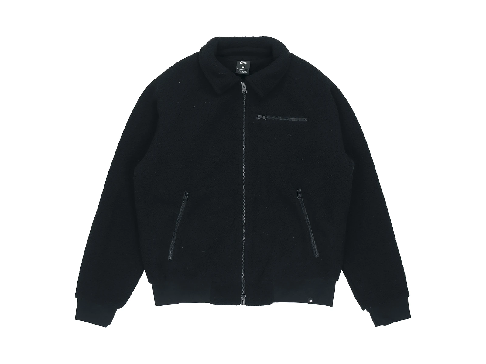 Nike Jackets Black Lapel Moderate
