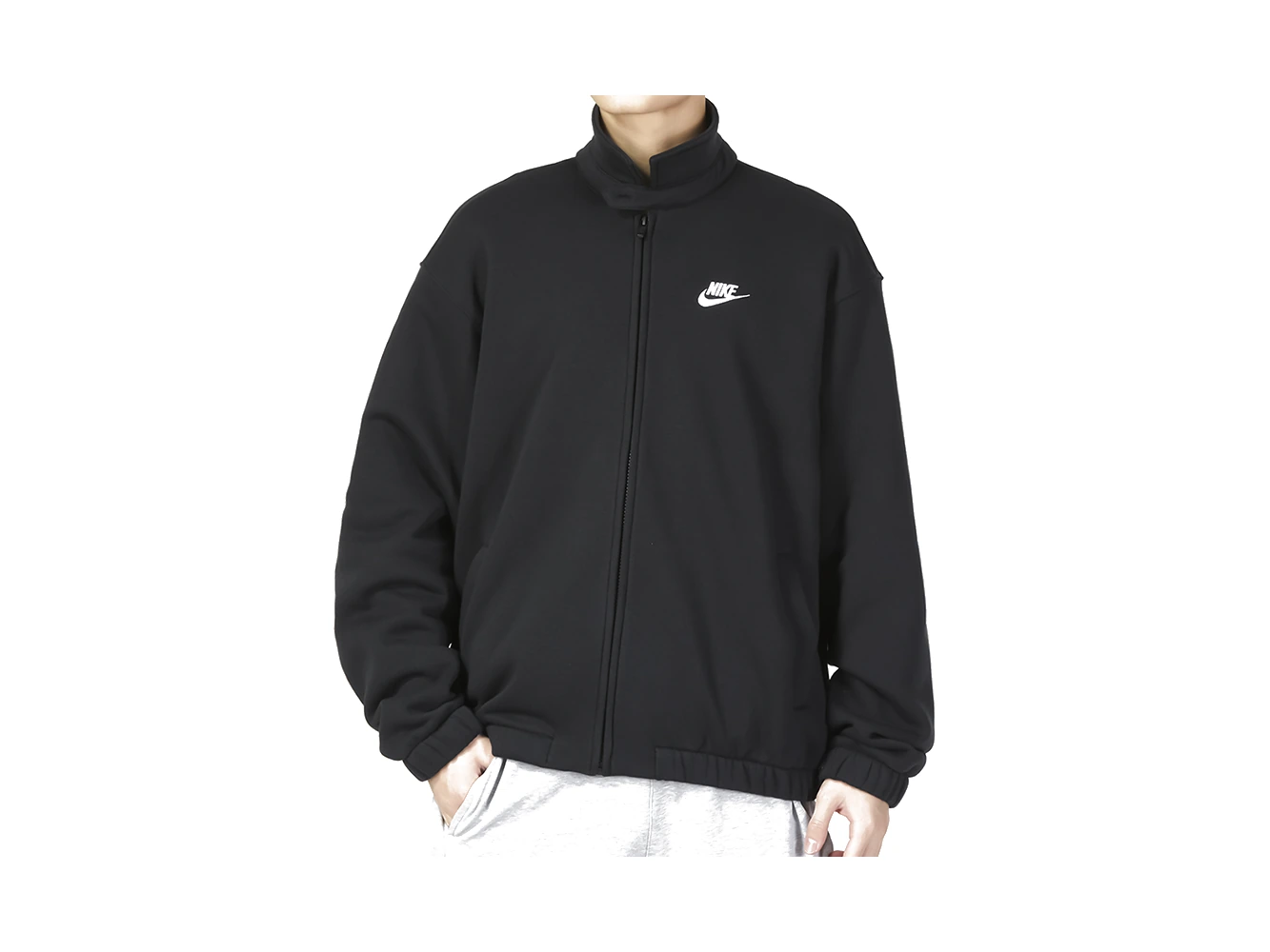 Nike Jackets Black Stand Collar Moderate