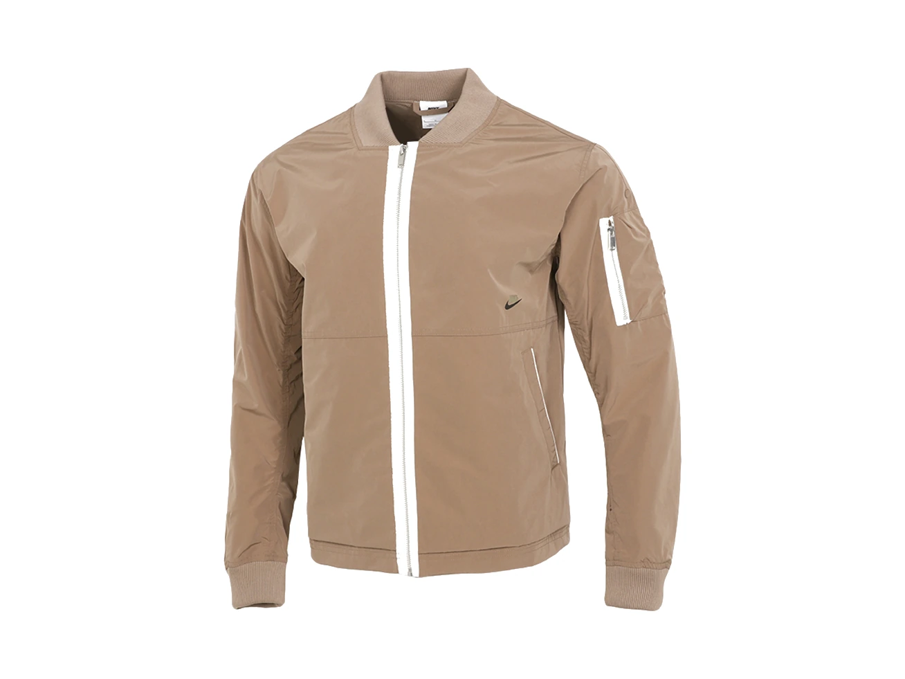 Nike Jackets Khaki Baseball Collar