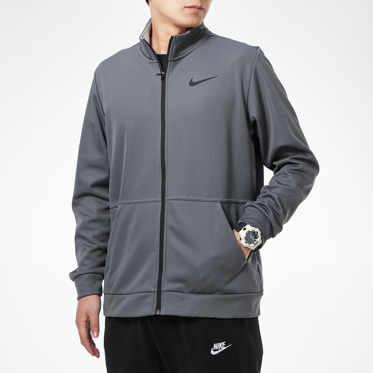 Nike Jackets Gray Stand Collar Moderate