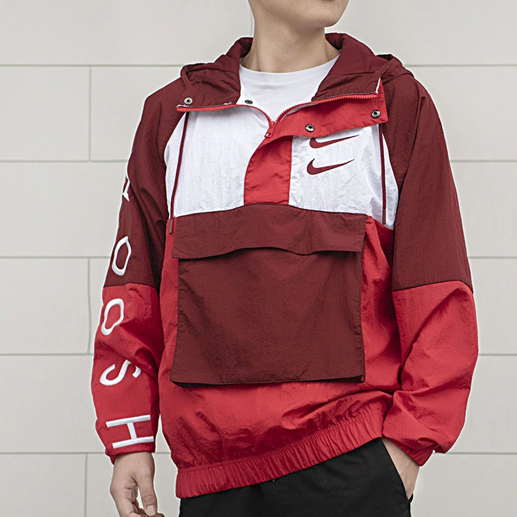 Nike Jackets Red Hooded (Non-detachable)